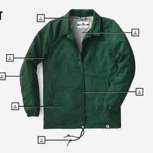 AMERICAN GIANT COACH'S JACKET - MEN MEDIUM PINE